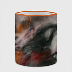 Кружка 3D Темнота, тени и краски, цвет: 3D-оранжевый кант — фото 2