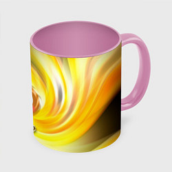 Кружка 3D Просто царь смайл, цвет: 3D-белый + розовый