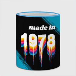 Кружка 3D Made in 1978: liquid art, цвет: 3D-небесно-голубой кант — фото 2