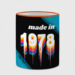 Кружка 3D Made in 1978: liquid art, цвет: 3D-оранжевый кант — фото 2