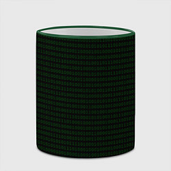 Кружка 3D Однотонный двоичный код, цвет: 3D-зеленый кант — фото 2