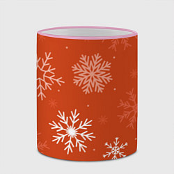 Кружка 3D Orange snow, цвет: 3D-розовый кант — фото 2
