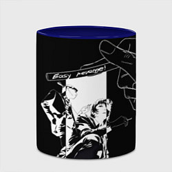 Кружка 3D Easy revenge - Человек бензопила, цвет: 3D-белый + синий — фото 2