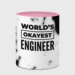 Кружка 3D Worlds okayest engineer - white, цвет: 3D-белый + розовый — фото 2