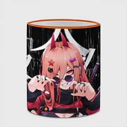 Кружка 3D Chainsaw Man - Power, цвет: 3D-оранжевый кант — фото 2
