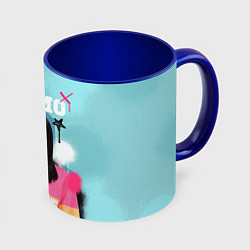 Кружка 3D K - pop Momo, цвет: 3D-белый + синий
