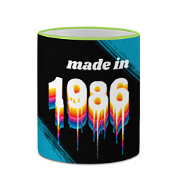 Кружка 3D Made in 1986: liquid art, цвет: 3D-светло-зеленый кант — фото 2