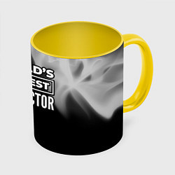 Кружка 3D Worlds okayest instructor - dark, цвет: 3D-белый + желтый