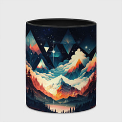Кружка 3D Футуризм горы, цвет: 3D-белый + черный — фото 2