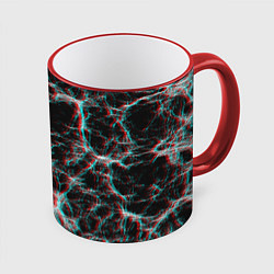 Кружка 3D Сеть нейронов, цвет: 3D-красный кант