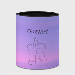 Кружка 3D Friends - Jimin and Taehyung BTS, цвет: 3D-белый + черный — фото 2