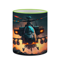 Кружка 3D Вертолет Ка 2 - AI, цвет: 3D-светло-зеленый кант — фото 2
