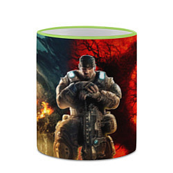 Кружка 3D Gears of War Маркус Феникс, цвет: 3D-светло-зеленый кант — фото 2