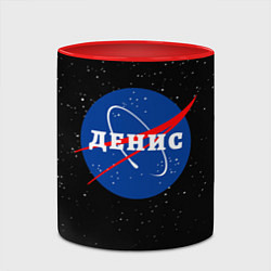Кружка 3D Денис Наса космос, цвет: 3D-белый + красный — фото 2