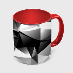 Кружка 3D Geometry grey ship, цвет: 3D-белый + красный
