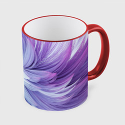 Кружка 3D Вихрь красок, цвет: 3D-красный кант