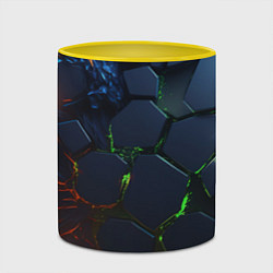 Кружка 3D Взрыв плит, цвет: 3D-белый + желтый — фото 2