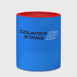Кружка 3D Counter Strike 2 с логотипом, цвет: 3D-белый + красный — фото 2