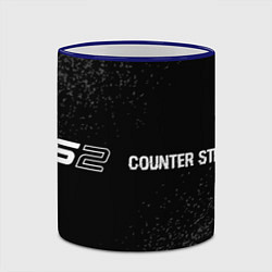 Кружка 3D Counter Strike 2 glitch на темном фоне: надпись и, цвет: 3D-синий кант — фото 2