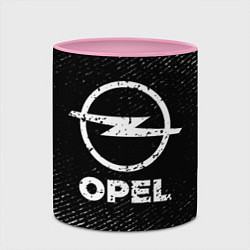 Кружка 3D Opel с потертостями на темном фоне, цвет: 3D-белый + розовый — фото 2