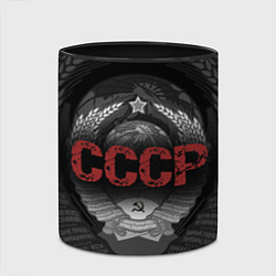 Кружка 3D Герб Советского союза с надписью СССР, цвет: 3D-белый + черный — фото 2