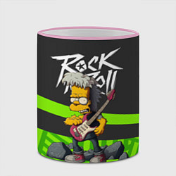 Кружка 3D Rock music Simpsons, цвет: 3D-розовый кант — фото 2