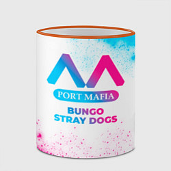 Кружка 3D Bungo Stray Dogs neon gradient style, цвет: 3D-оранжевый кант — фото 2