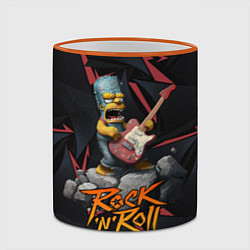 Кружка 3D Rocknroll simpsons, цвет: 3D-оранжевый кант — фото 2