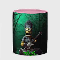 Кружка 3D Simpsons hard rock, цвет: 3D-белый + розовый — фото 2