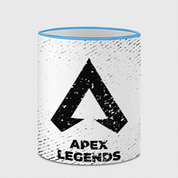 Кружка 3D Apex Legends с потертостями на светлом фоне, цвет: 3D-небесно-голубой кант — фото 2