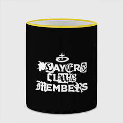 Кружка 3D Obladaet - players club members надпись, цвет: 3D-желтый кант — фото 2