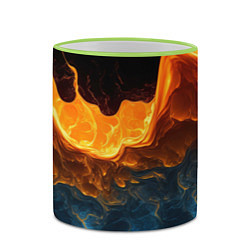 Кружка 3D Лава и вода, цвет: 3D-светло-зеленый кант — фото 2