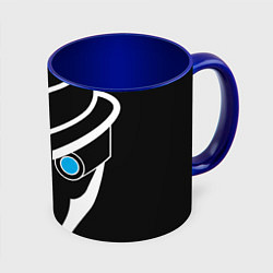 Кружка 3D Mass Effect Garrus Art, цвет: 3D-белый + синий