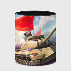 Кружка 3D Русский танк, цвет: 3D-белый + черный — фото 2