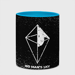 Кружка 3D No Mans Sky с потертостями на темном фоне, цвет: 3D-белый + небесно-голубой — фото 2