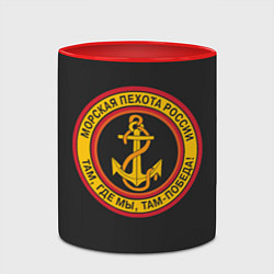 Кружка 3D Морская пехота России - ВМФ, цвет: 3D-белый + красный — фото 2
