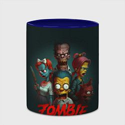 Кружка 3D Zombie simpsons, цвет: 3D-белый + синий — фото 2