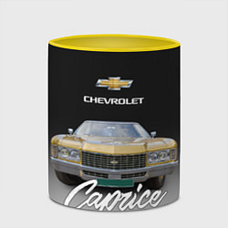 Кружка 3D Американская машина Chevrolet Caprice 70-х годов, цвет: 3D-белый + желтый — фото 2