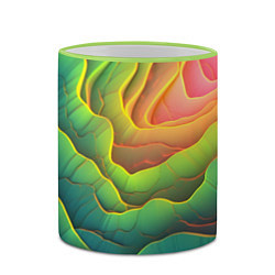 Кружка 3D Даружный градиент плит, цвет: 3D-светло-зеленый кант — фото 2