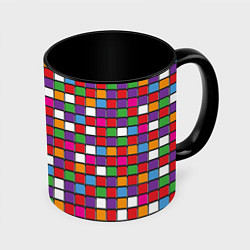 Кружка 3D Color cubes, цвет: 3D-белый + черный