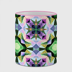 Кружка 3D Разноцветная мраморная мозаика, цвет: 3D-розовый кант — фото 2