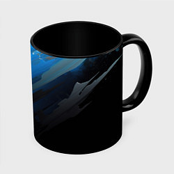 Кружка 3D Black blue style, цвет: 3D-белый + черный