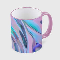 Кружка 3D Атласный шёлк, цвет: 3D-розовый кант