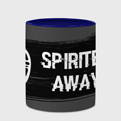 Кружка 3D Spirited Away glitch на темном фоне: надпись и сим, цвет: 3D-белый + синий — фото 2