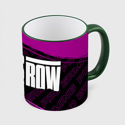 Кружка 3D Saints Row pro gaming: надпись и символ, цвет: 3D-зеленый кант