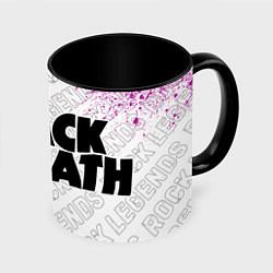 Кружка 3D Black Sabbath rock legends: надпись и символ, цвет: 3D-белый + черный