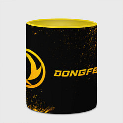 Кружка 3D Dongfeng - gold gradient: надпись и символ, цвет: 3D-белый + желтый — фото 2