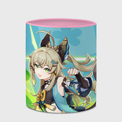 Кружка 3D Kirara Genshin Impact, цвет: 3D-белый + розовый — фото 2