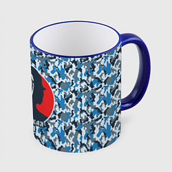 Кружка 3D Егор Летов - Че Гевара, цвет: 3D-синий кант