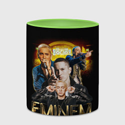 Кружка 3D Eminem, Marshall Mathers, цвет: 3D-белый + светло-зеленый — фото 2